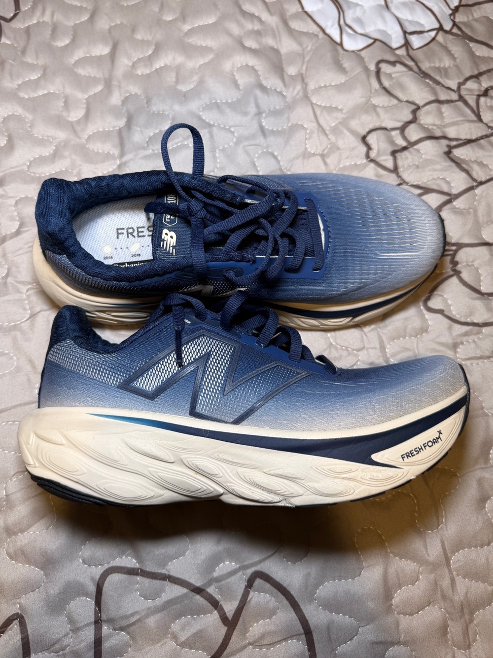 New Balance Men’s Blue and White Fresh Foam Running Sneakers